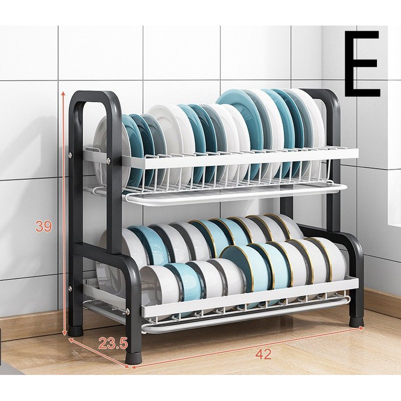 Kitchen Shelf Countertop Dish Drain Rack Small Household Dish Rack Cabinet Dish Storage Rack