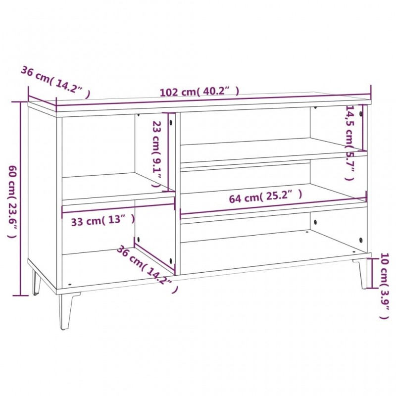 shoe rack 102x wood material   shoe rack high gloss - 102x
