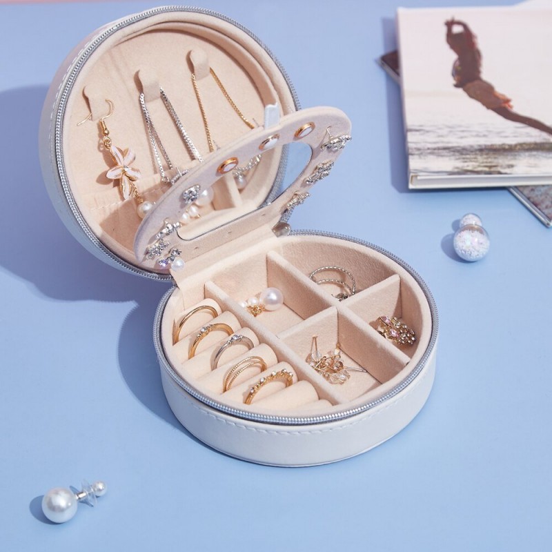Necklace ring jewelry box portable simple storage ...