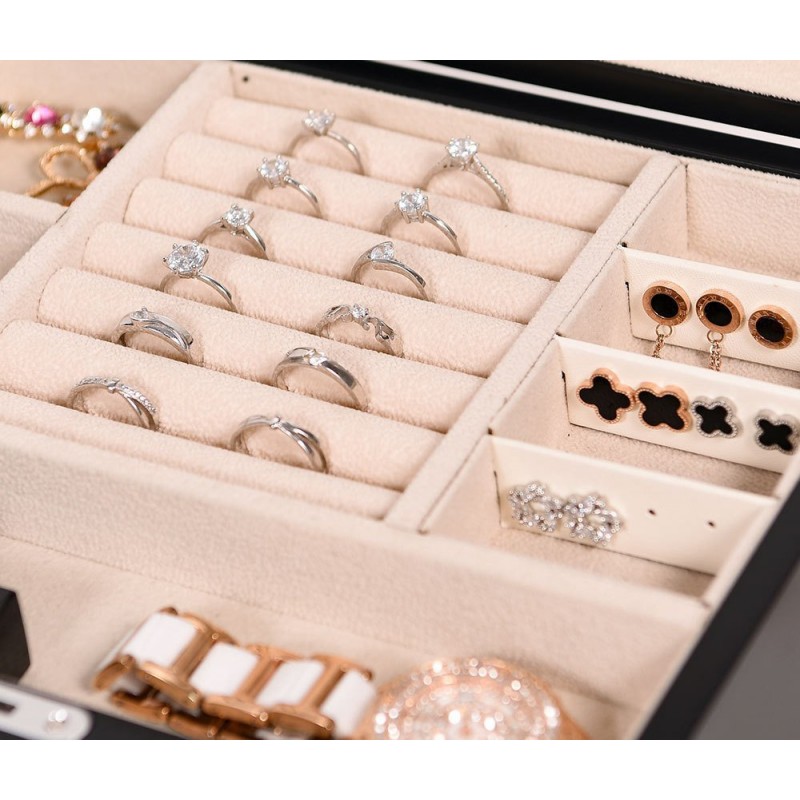 Large Capacity Wooden Princess Multi-layer Makeup Storage Box