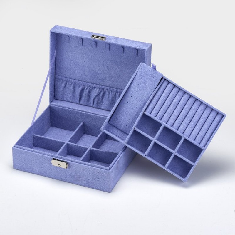 Double Layer Flannel Jewelry Box Jewelry Storage Box Bracelet Finishing