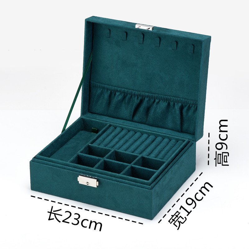 Double Layer Flannel Jewelry Box Jewelry Storage Box Bracelet Finishing