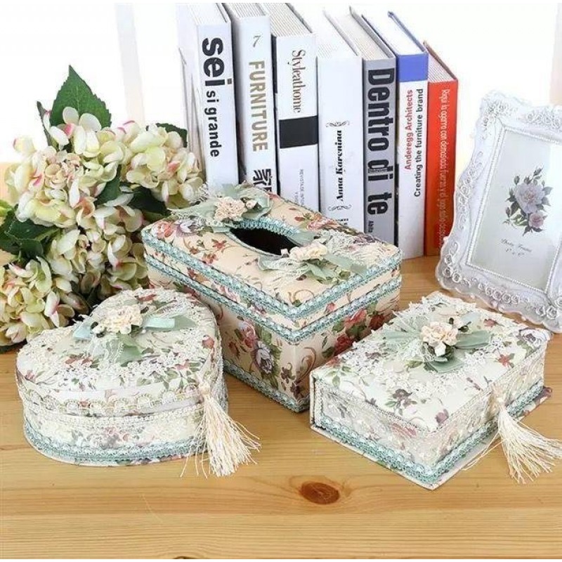Jewelry Box, Earrings, Ring Storage Box, Tissue Box
