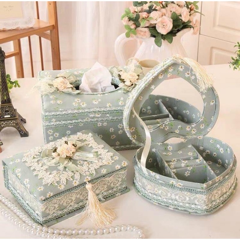 Jewelry Box, Earrings, Ring Storage Box, Tissue Bo...