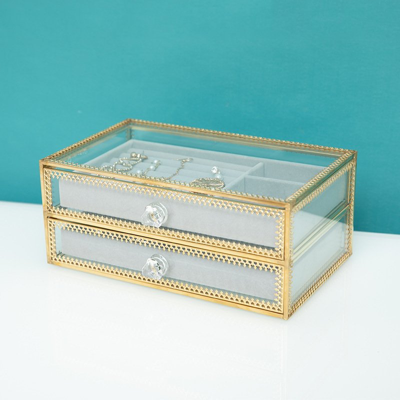 Drawer Jewelry Storage Jewelry Box Glass Earrings