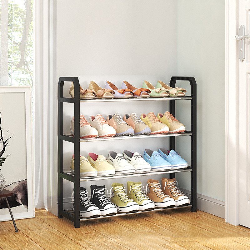 Black Simple Multi-layer Assembly Shoe Rack