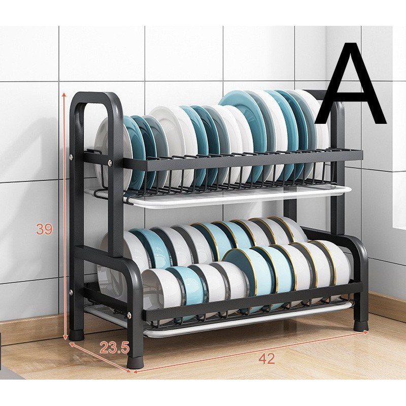 Kitchen Shelf Countertop Dish Drain Rack Small Household Dish Rack Cabinet Dish Storage Rack