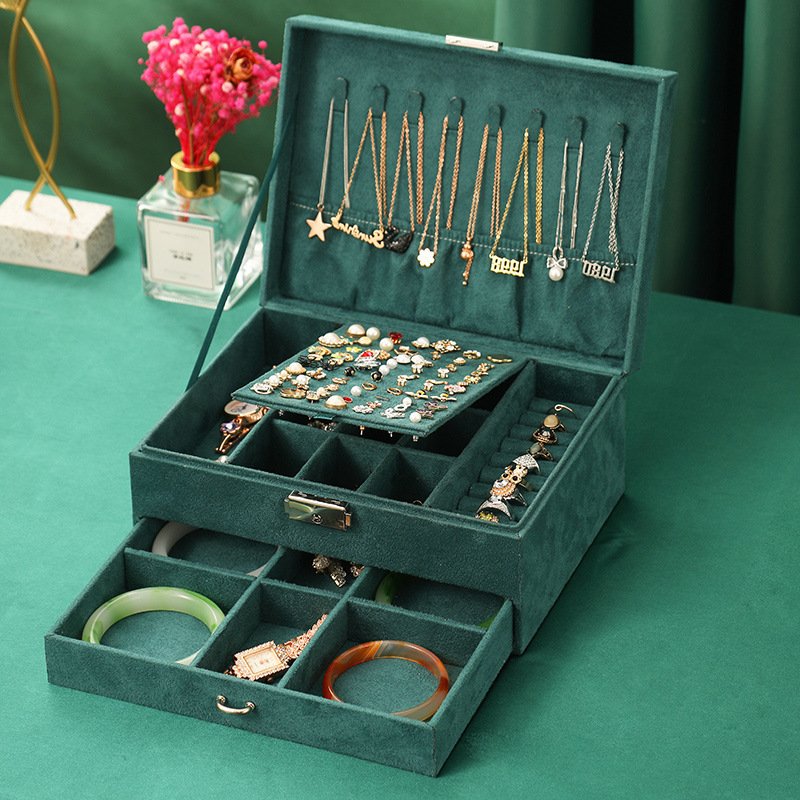 Retro Jewelry Box Korean Jewelry Storage Multilayer