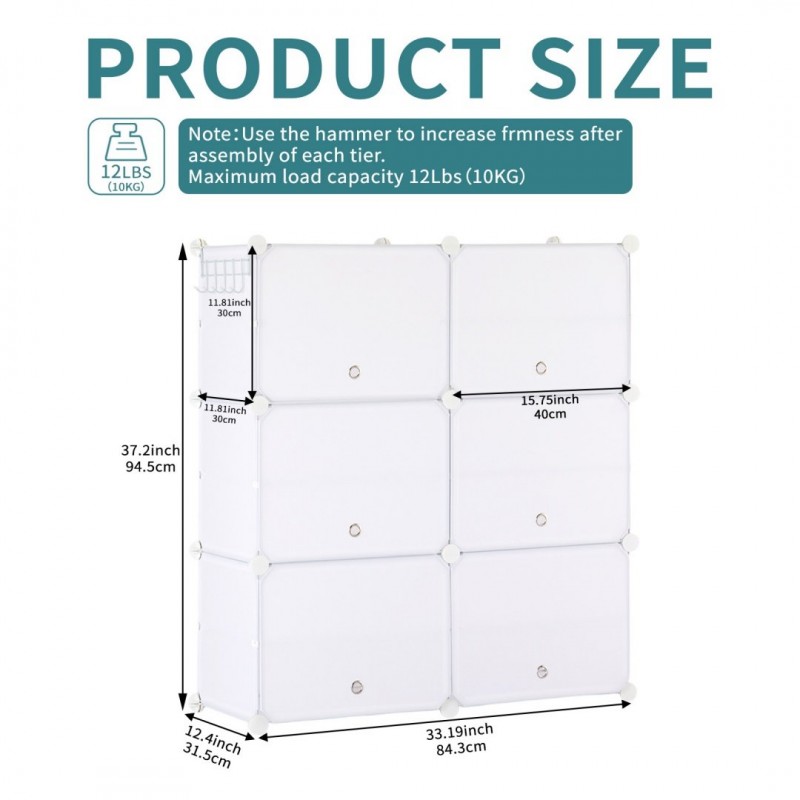 Shoe Rack Storage Cabinet, 8-layer Shoe Storage Cabinet With Door, Stackable And Detachable Shoe Storage Cabinet