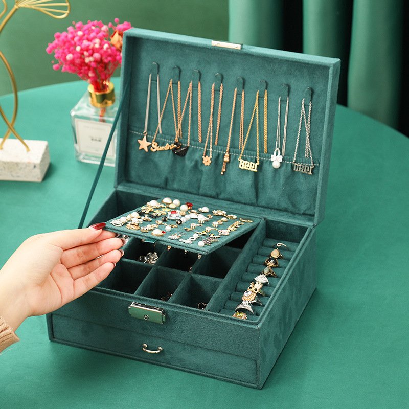 Retro Jewelry Box Korean Jewelry Storage Multilayer