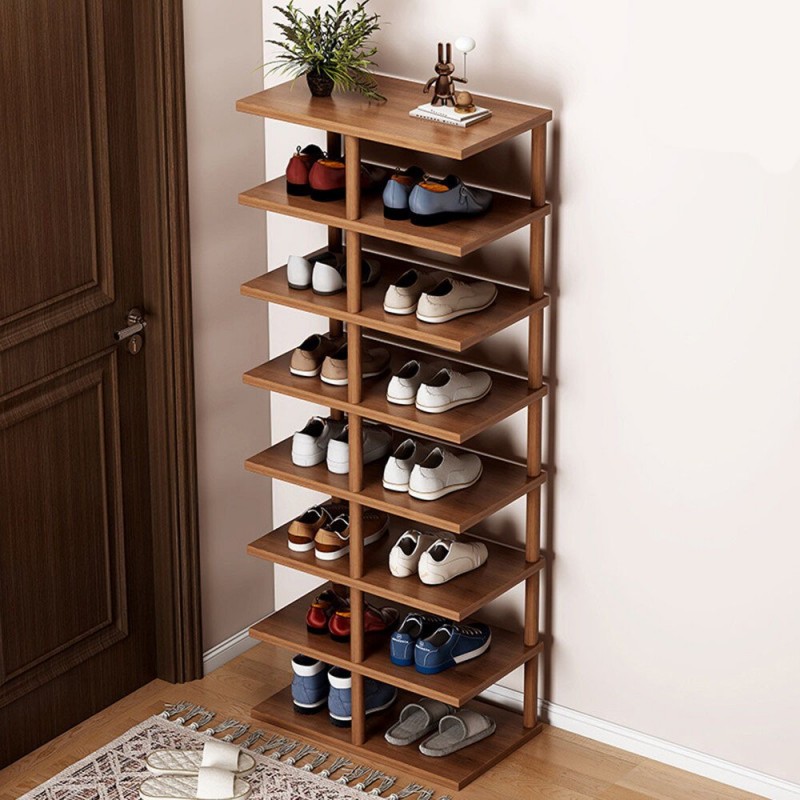 8 Tier Vertical Shoe Rack Tall Shoe Tower Storage ...