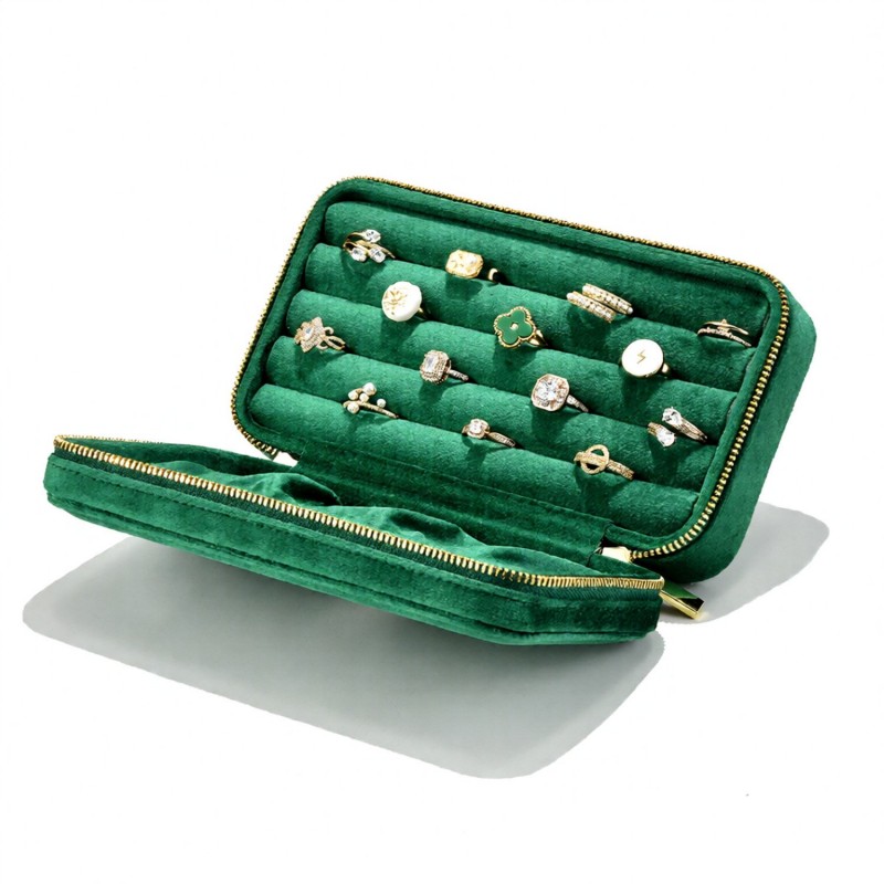 Velvet Portable Jewelry Storage Box