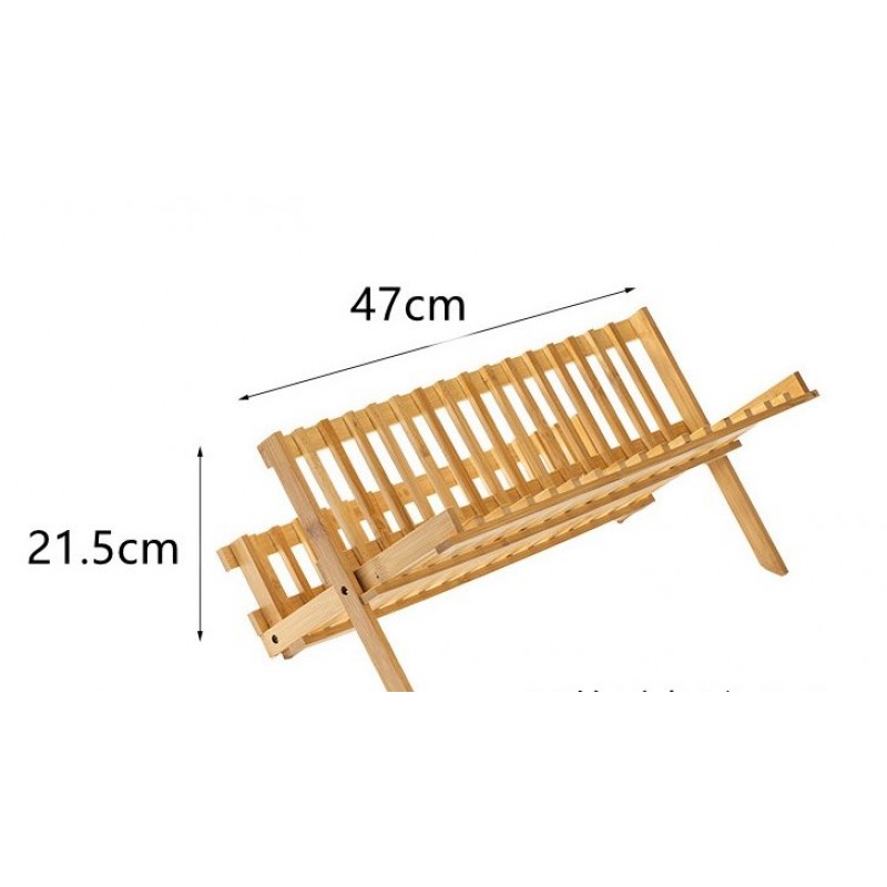 Dish Rack Drain Rack Kitchen Double Bamboo Ventilation Rack