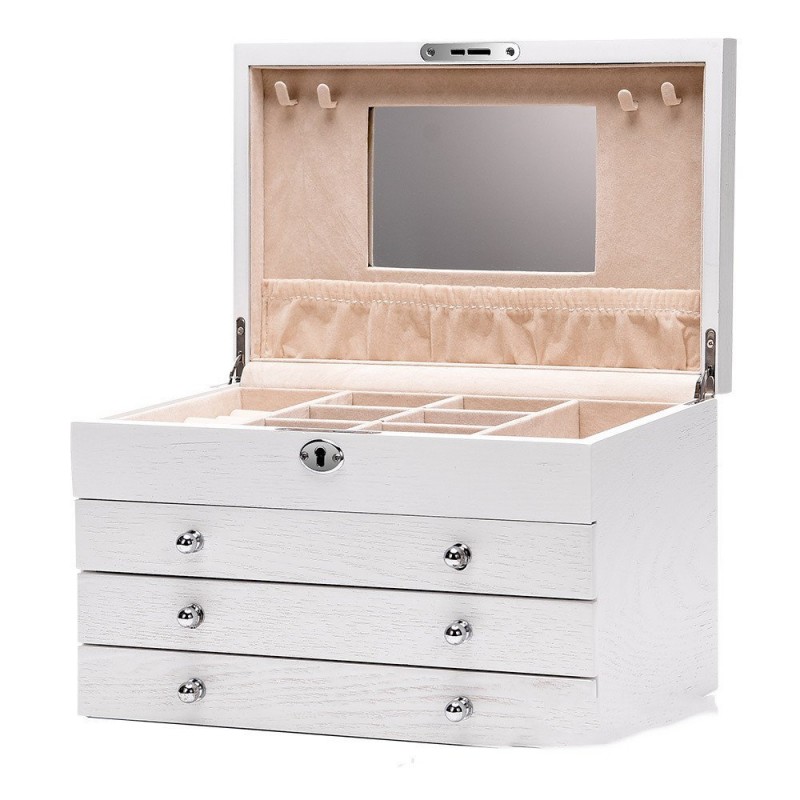 Princess Cosmetic Jewelry Wooden Storage Box