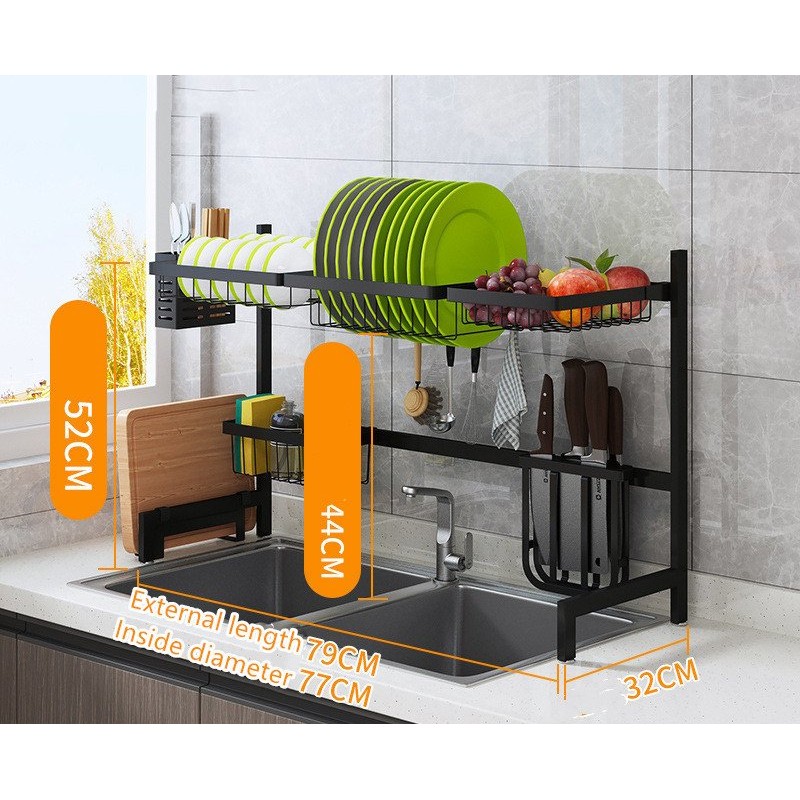 Retractable Sink Dish Drain Storage Rack