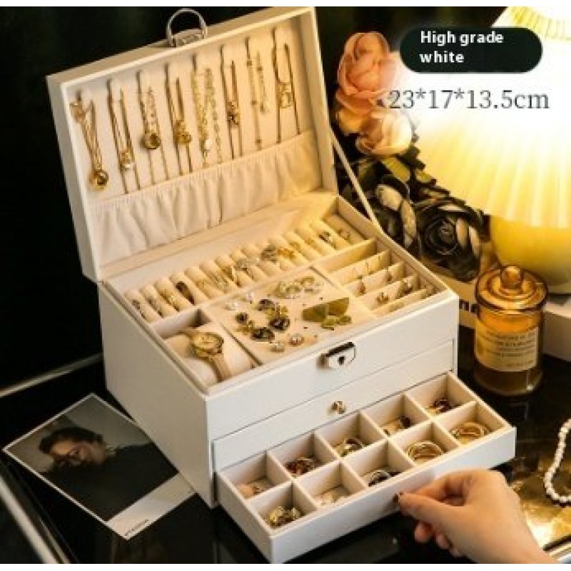 Jewelry Storage Box High-grade Exquisite Necklace Earrings Gold Jewelry Hand Jewelry Box