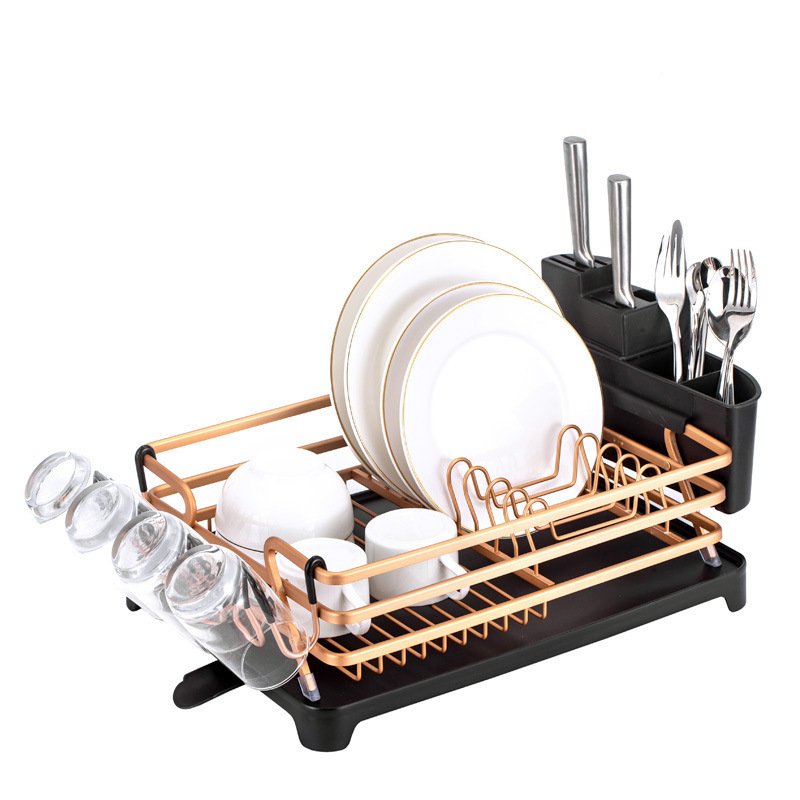 Multifunctional Aluminum Alloy Drain Rack Storage Basket