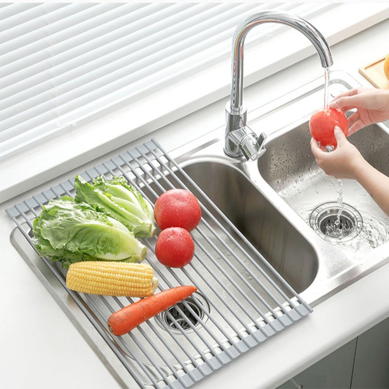 Sink Bowl Rack Stainless Steel Drain Rack Foldable...