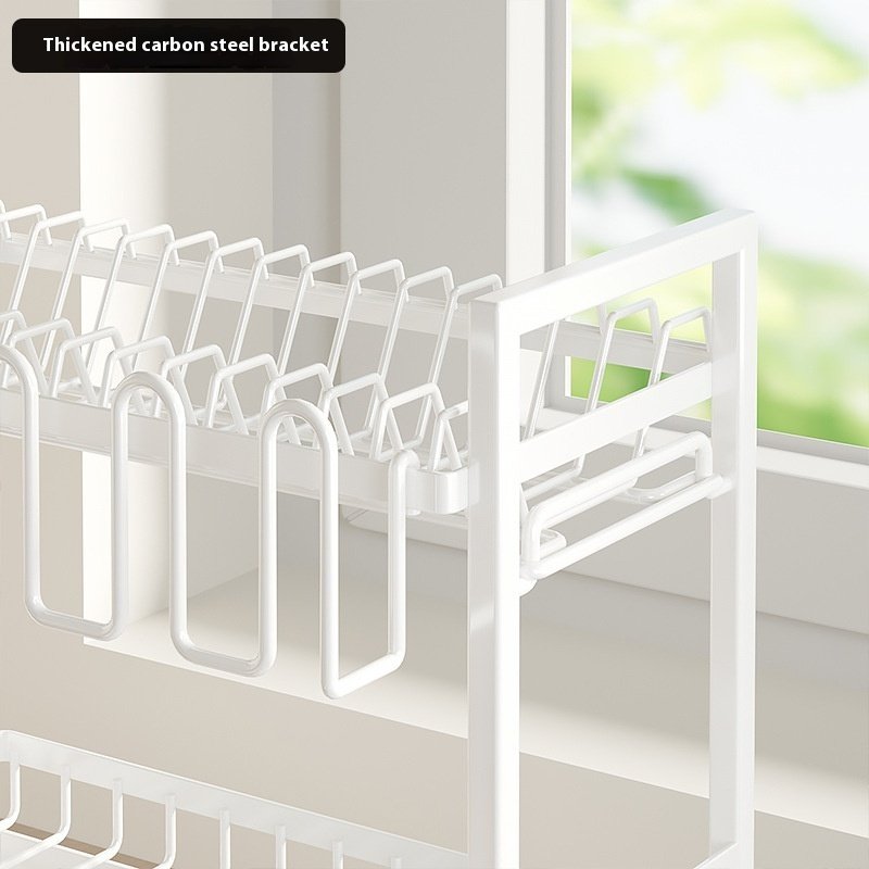 Kitchen Multi-functional Storage Rack Hanging Cup Drain Basket