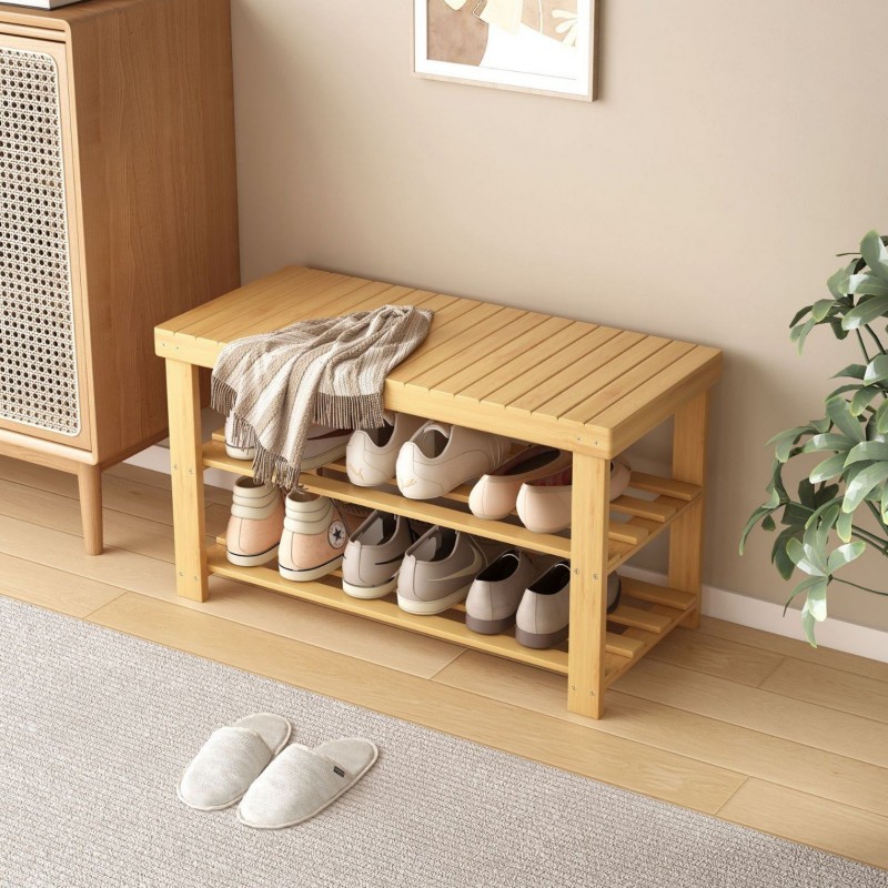 Shoe Changing Stool Door Home Sitting Shoe Cabinet...