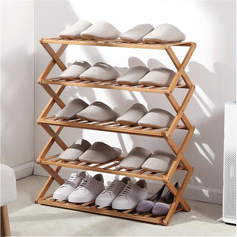 Folding Shoe Rack Compact And Simple Reinforced Ba...