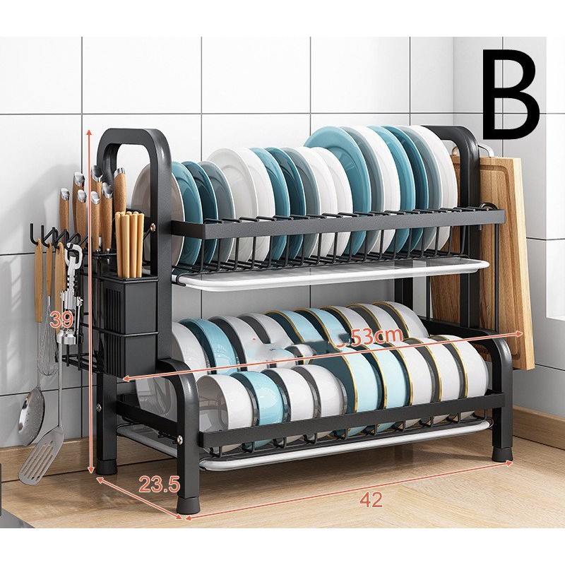 Kitchen Shelf Countertop Dish Drain Rack Small Household Dish Rack Cabinet Dish Storage Rack