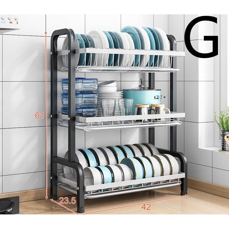 Kitchen Shelf Countertop Dish Drain Rack Small Household Dish Rack Cabinet Dish Storage Rack