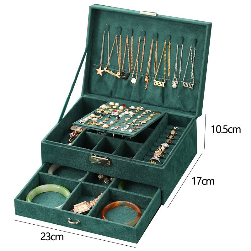 Retro Jewelry Box Korean Jewelry Storage Multilayer