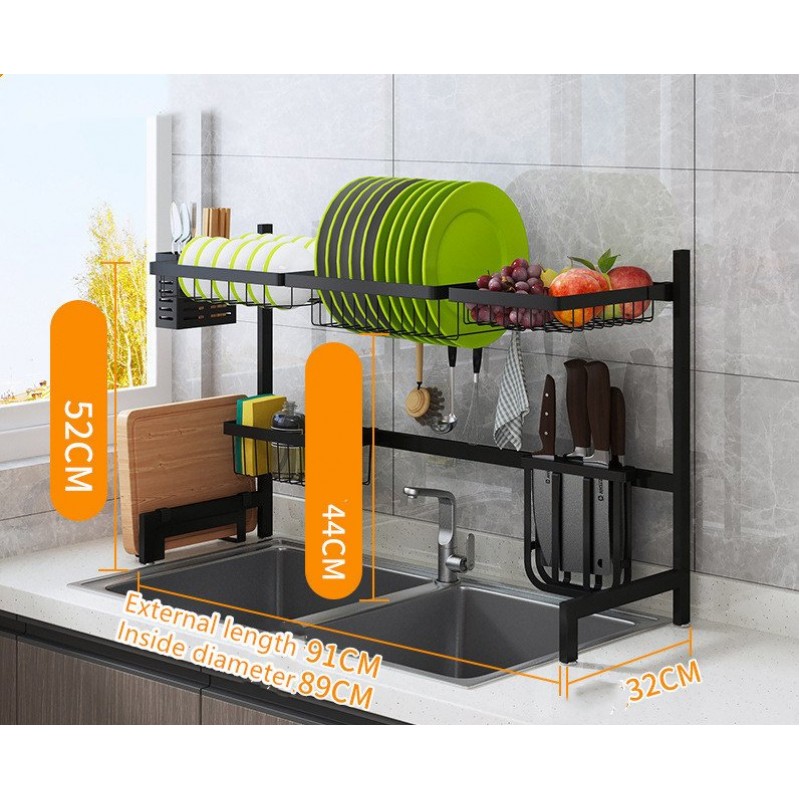 Retractable Sink Dish Drain Storage Rack