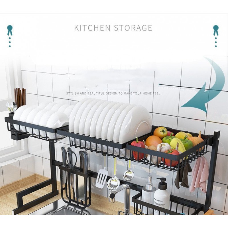 Retractable Sink Dish Drain Storage Rack