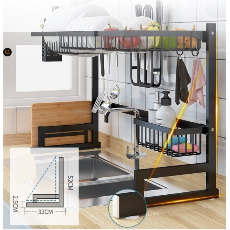 Retractable Sink Dish Drain Storage Rack