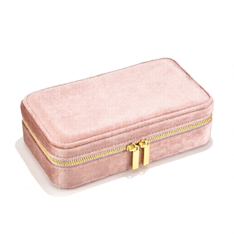 Velvet Portable Jewelry Storage Box