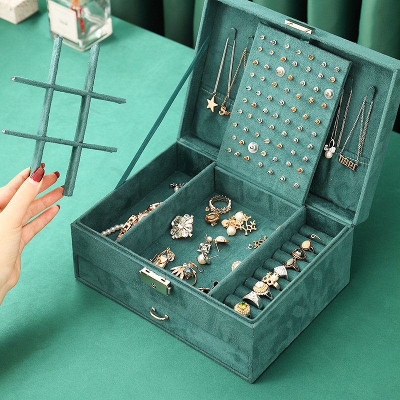 Retro Jewelry Box Korean Jewelry Storage Multilayer